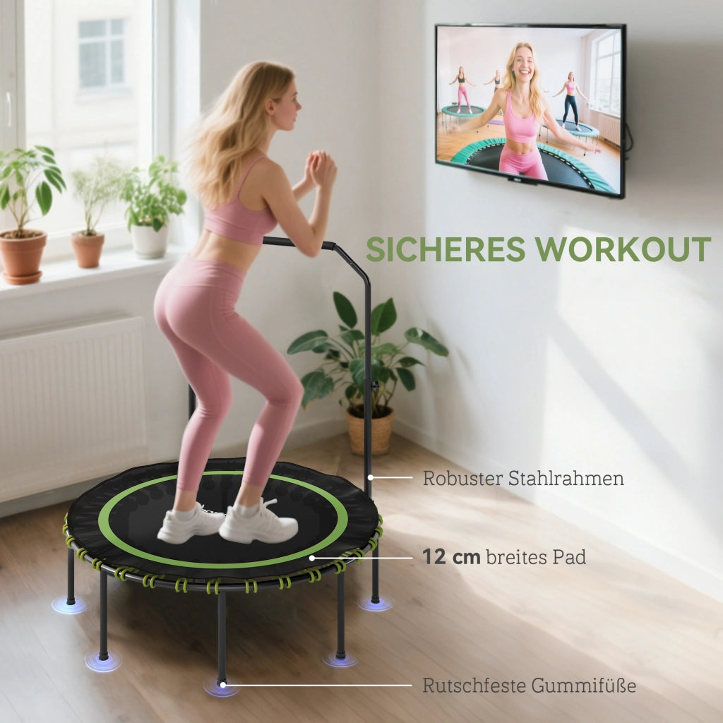 Trampolino Fitness ¨C zephmum ¨C Verde, Acciaio e Plastica