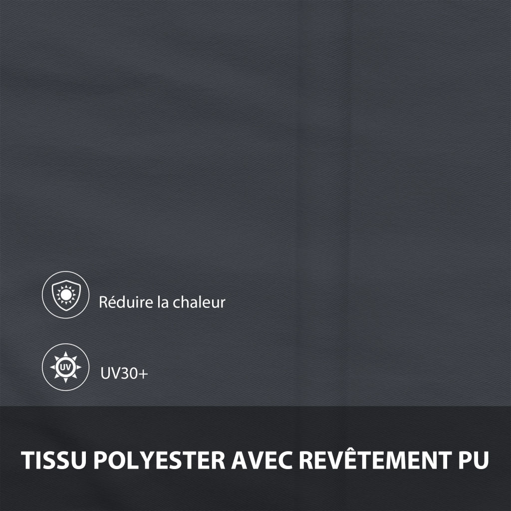 Tenda da sole retrattile regolabile ¨C zephmum ¨C grigio scuro alluminio 150x120 cm