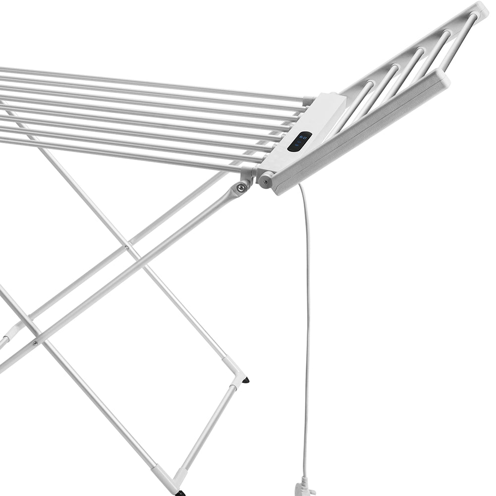 Stendibiancheria Elettrico Riscaldato 260W in Alluminio Pieghevole con Timer Lcd