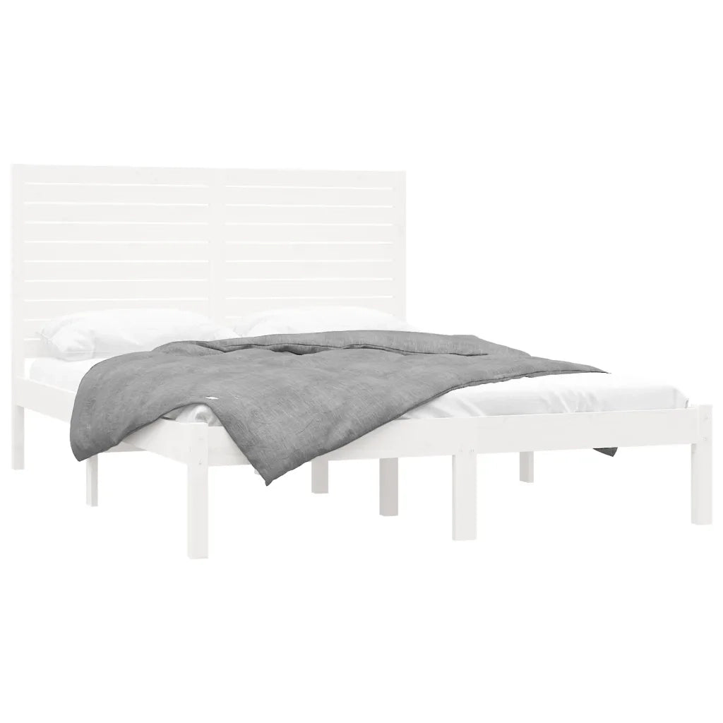 Giroletto-Struttura Letto Bianco in Legno Massello 120x200 cm 140149