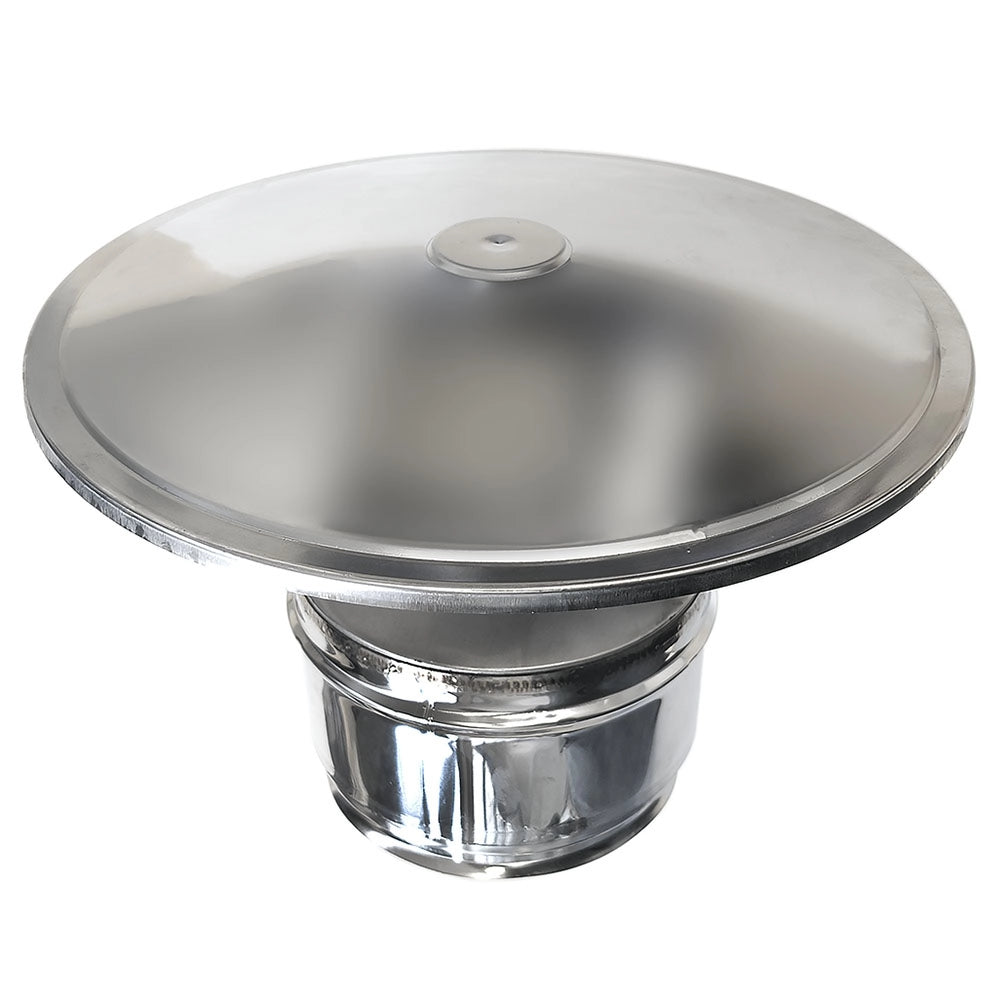 Canna fumaria tubo coassiale INOX D. 80/125 terminale verticale stufa pellet CE Made in Italy