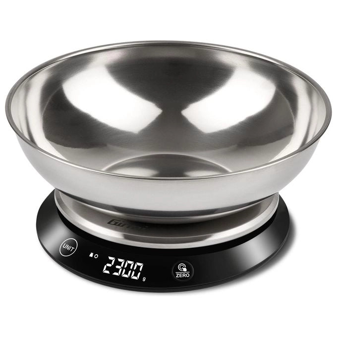 Girmi PS84 Nero, Acciaio inossidabile Superficie piana Rotondo Bilancia da cucina elettronica