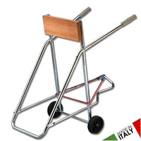 Carrello con ruote portamotore e portaserbatoio