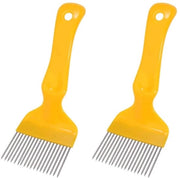 Strumento per aprire le api - 21 cm - 2 pezzi - Coltello per miele - Attrezzo per apicoltura - Spazzola - Manico 2,5 cm - Attrezzo per apicoltura