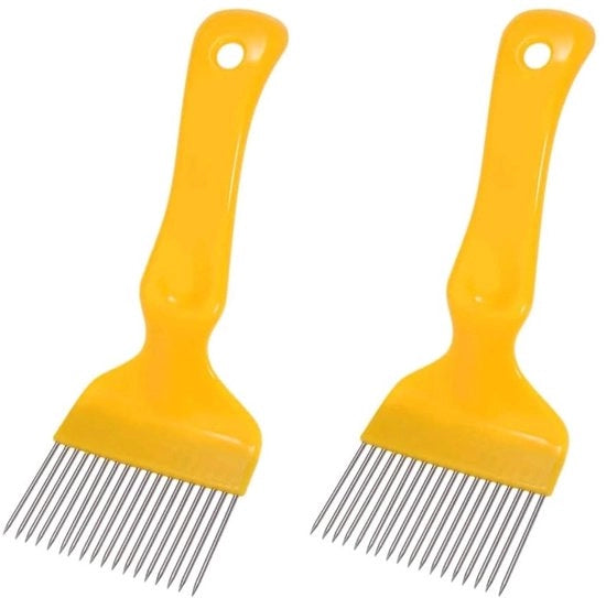 Strumento per aprire le api - 21 cm - 2 pezzi - Coltello per miele - Attrezzo per apicoltura - Spazzola - Manico 2,5 cm - Attrezzo per apicoltura