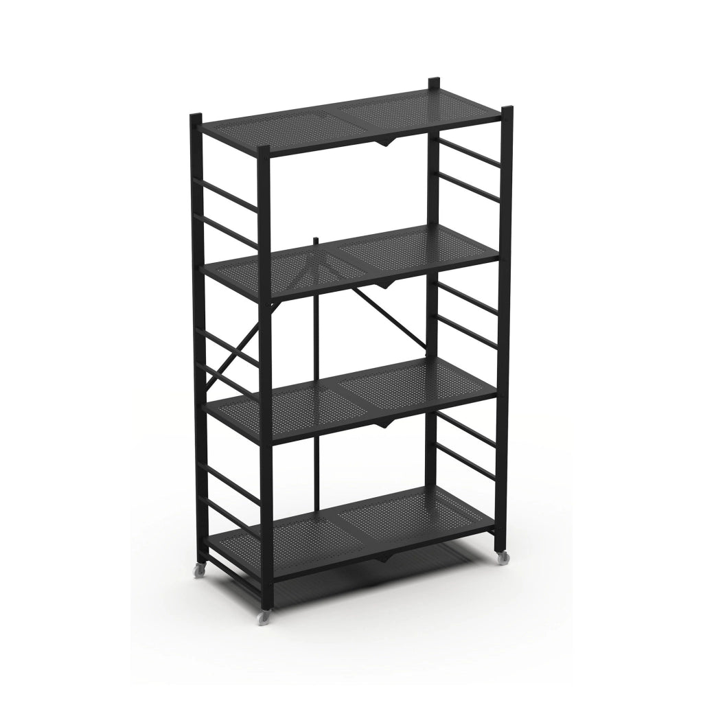 Soprana, Scaffali Ruote, 71x38x121h cm Nero