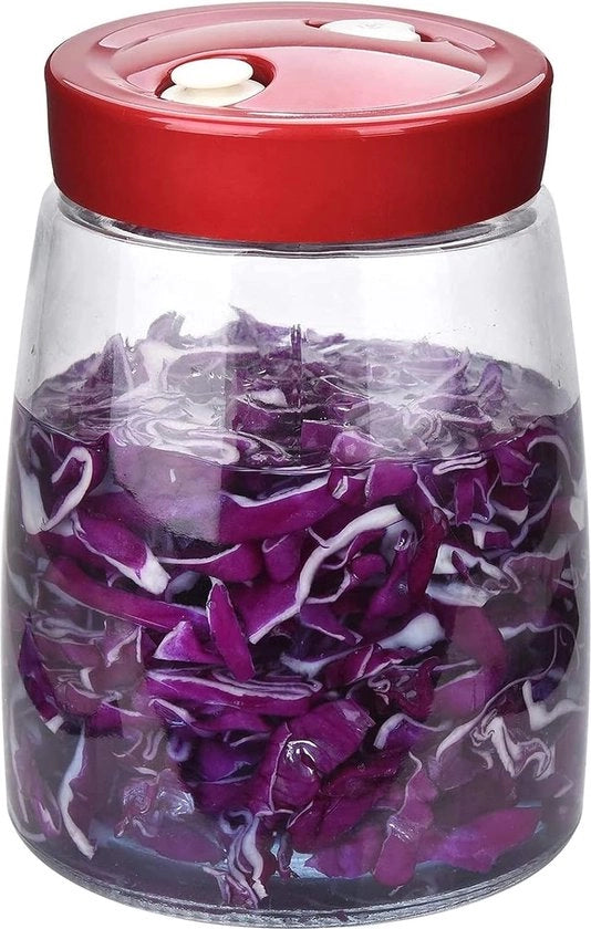 Fermentazione del cibo - Fermentazione - Ciotola di fermentazione - Ciotola per kimchi - Ciotola Weck - Must have per l'insalata di conserve!