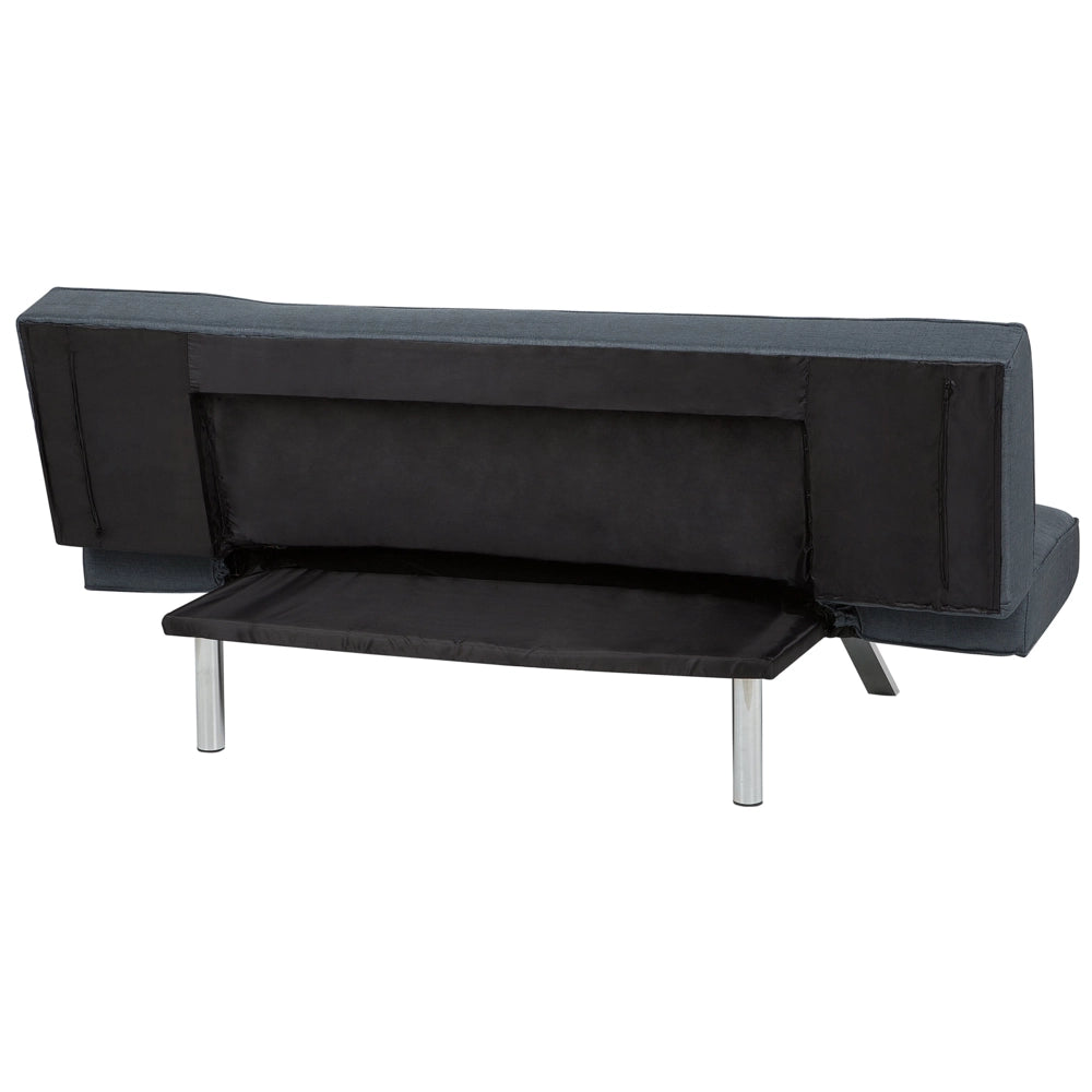 Divano Letto 3 Posti Blu Scuro Imbottito Senza Braccioli Moderno