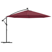 Ombrellone a Sbalzo con Luci LED Rosso BordÃ² 350 cm
