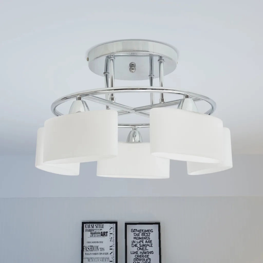 Lampada Soffitto Paralumi Elissoidi Vetro 5 Lampadine E14 200 W CFW9656438