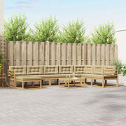 Set di divani da esterno 9 pz Bianco e Beige 3386887