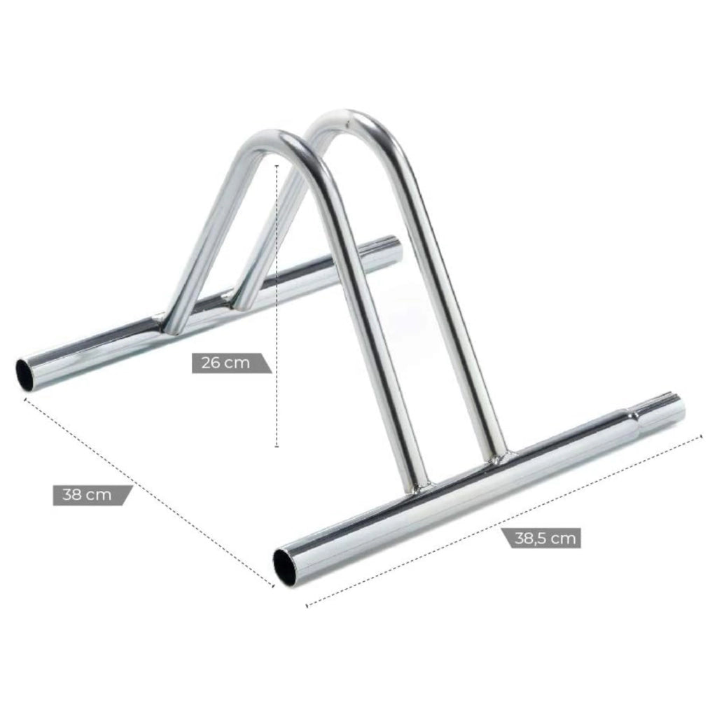 Andrys Rastrelliera Bici 1 Posto Modulabile Acciaio Zincato Argento