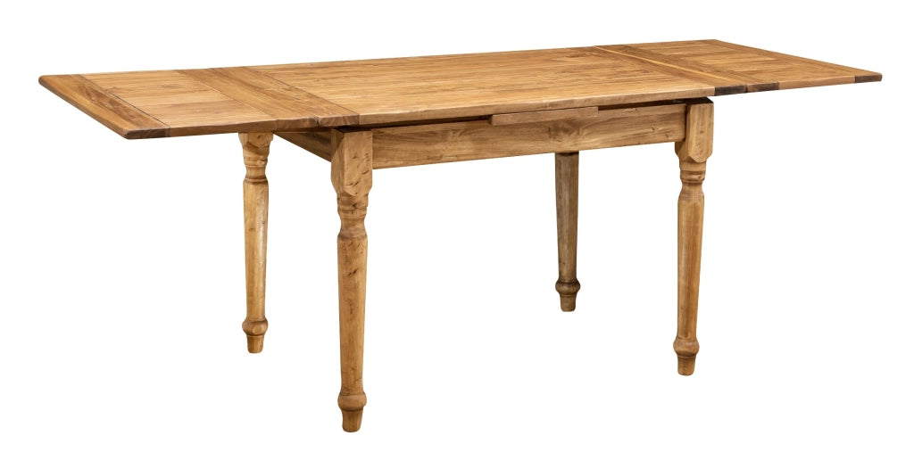 Biscottini Tavolo Country allungabile in legno massello di tiglio L120xPR80xH80 cm. Made in Italy