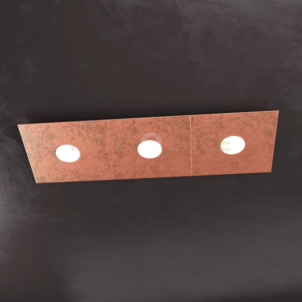 ECCENTRIC APPLIQUE-PLAFONIERA 3 LUCI FOGLIA RAME 1156-3L-FR