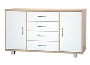 1404RSBF Credenza, Legno, Sonoma/Bianco Frassinato, 40x136x78.5 cm