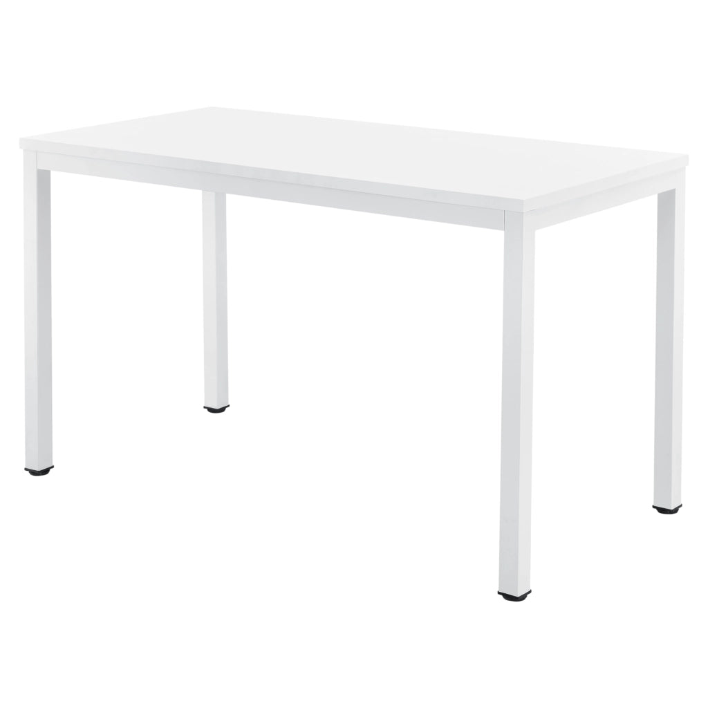 Scrivania Odense con Gambe in Acciaio e Piedini Regolabili 75 x 120 x 60 cm - Bianco [en.casa]