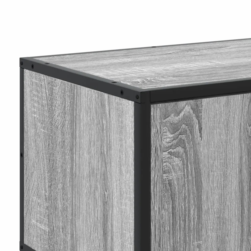 Mobile TV-Credenza TV-Console TV Grigio Sonoma 100x35x41 cm Legno Multistrato Metallo