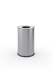 Pattumiera a Bidone Ø 45,5x70,5 cm 1 Scomparto 100 L in Acciaio Inox Satinato