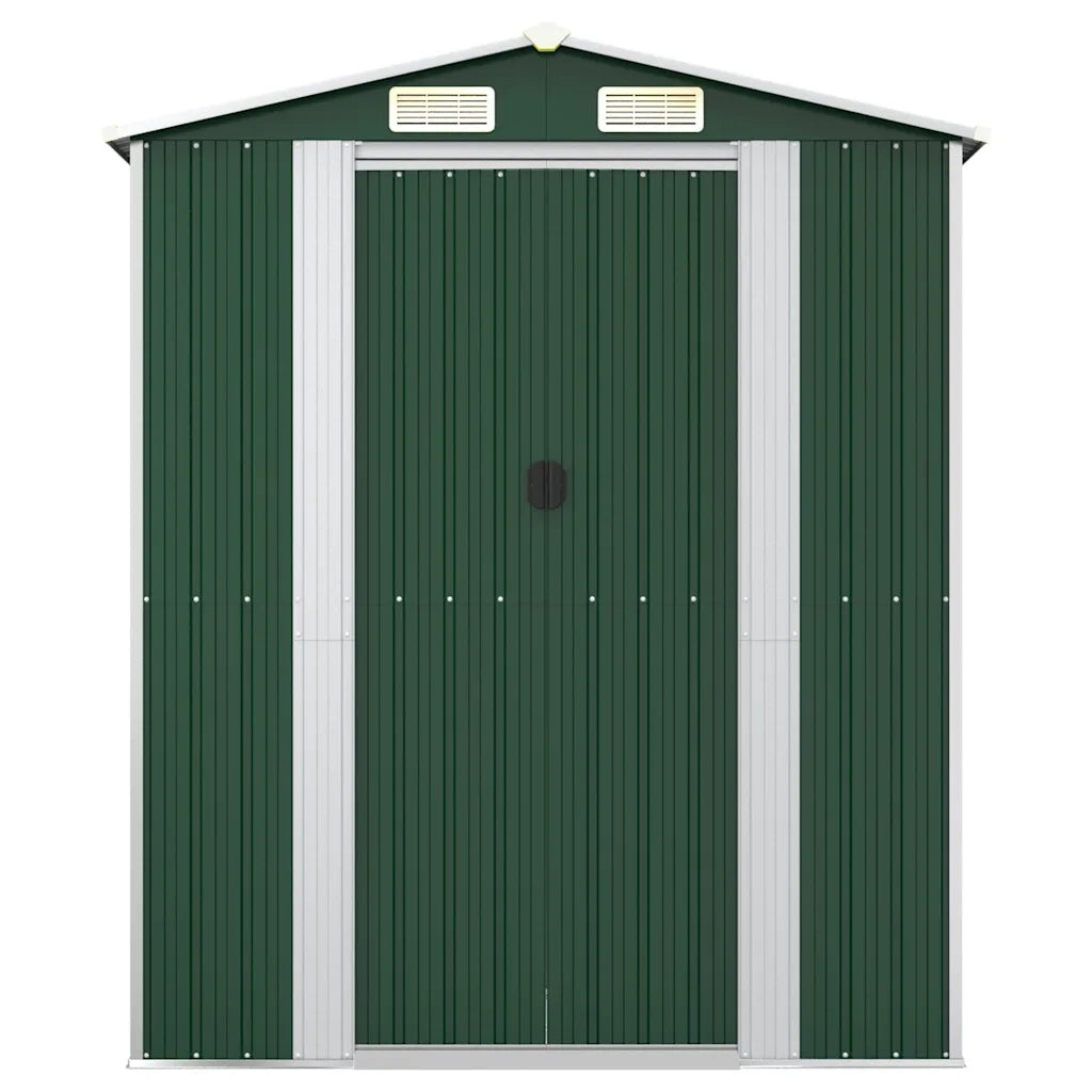 Capanno da Giardino Verde 192x108x223 cm in Acciaio Zincato 319267
