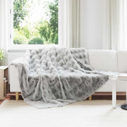 Coperta antiscivolo in finta di coniglio Olite 4 pcs Grigio
