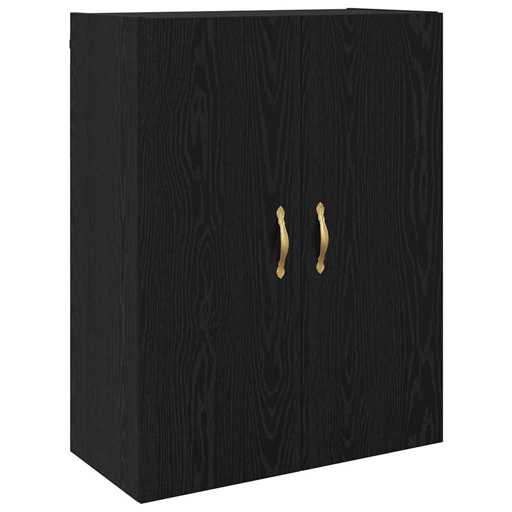Mobiletto a muro 2 pcs Rovere Nero 69,5 x 34 x 90 cm