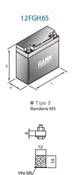 BATTERIA FIAMM 12FGH65 (EX FGH21803) Scarica Rapida 12V 18Ah
