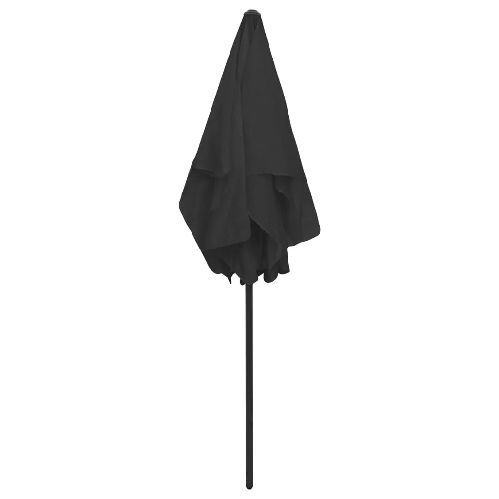 Ombrellone da spiaggia 180 x 120 cm nero 02_0008401