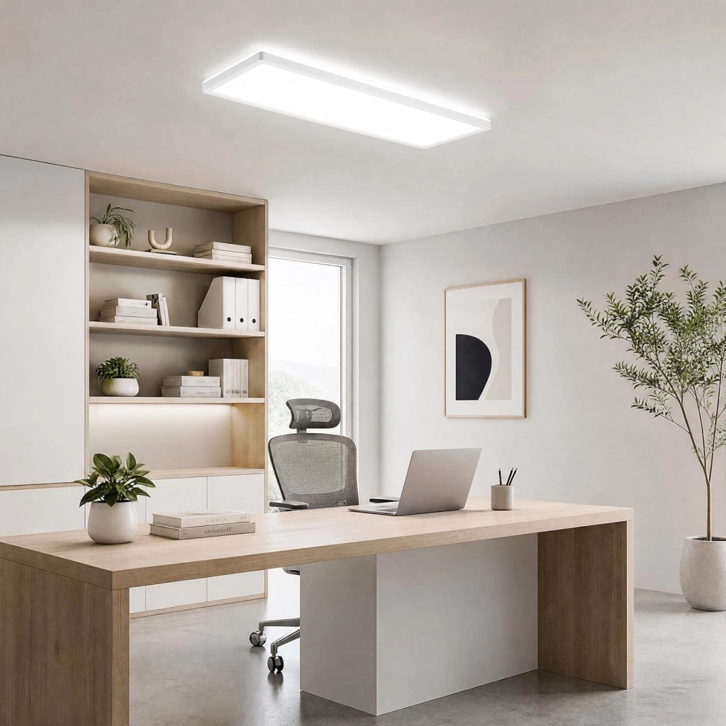ZMH LED Pannello Soffitto Piatto Dimmabile con Telecomando Bianco Rettangolare Luce Diurna per Corridoio Soggiorno