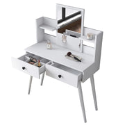 Mobile da Trucco Longhena, Toeletta Specchio Incluso, 103x40x112h cm Bianco