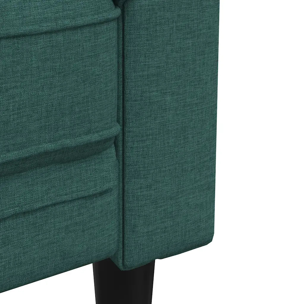 Divano Sedia-Poltrona Chesterfield Verde Scuro in Tessuto