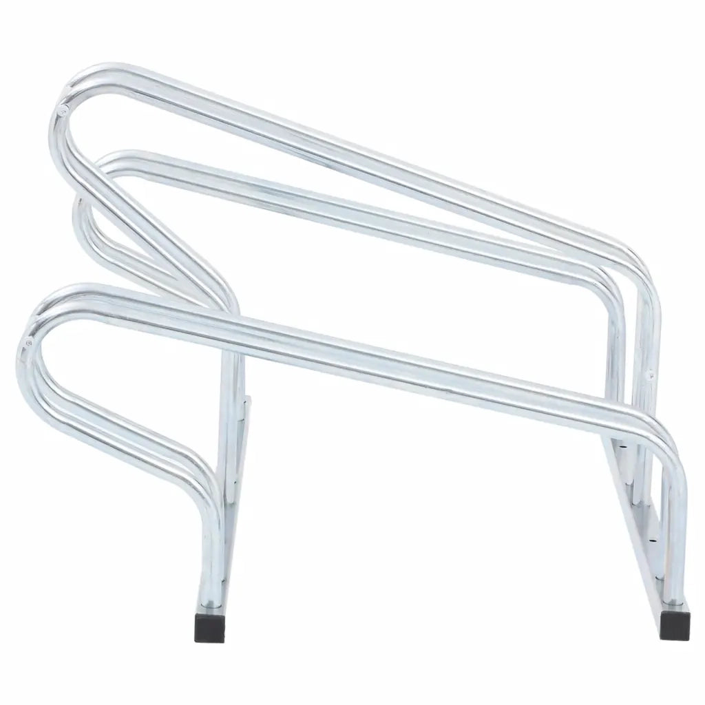 Supporto per 3 Bici da Pavimento Autoportante Acciaio Zincato 4005574
