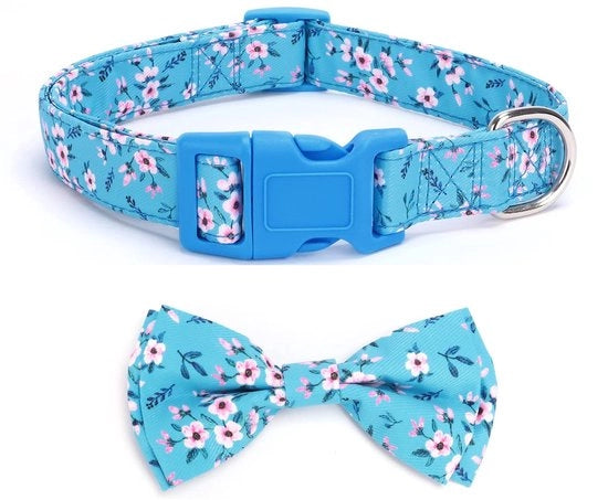 Collare per Cane - Adattabile - Cerniera - Ideale per Piccoli/Mediasize/Hond - Blu chiaro - Materiale S/M/L