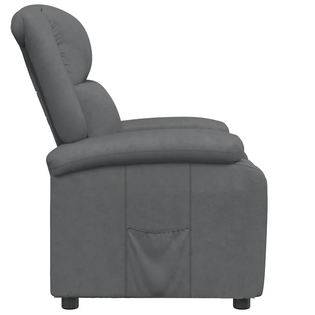 Poltrona Reclinabile Grigia in Similpelle 340172