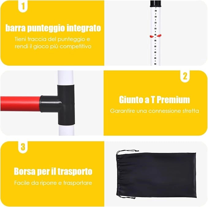 Ladder Ball Gioco Golf Toss, Gioco per Interno ed Esterno con 6 Palline e Borsa per Il Trasporto, Segnapunti Incorporato