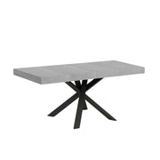 Tavolo allungabile 90x90/194 cm Clerk Premium - gambe Antracite - Cemento