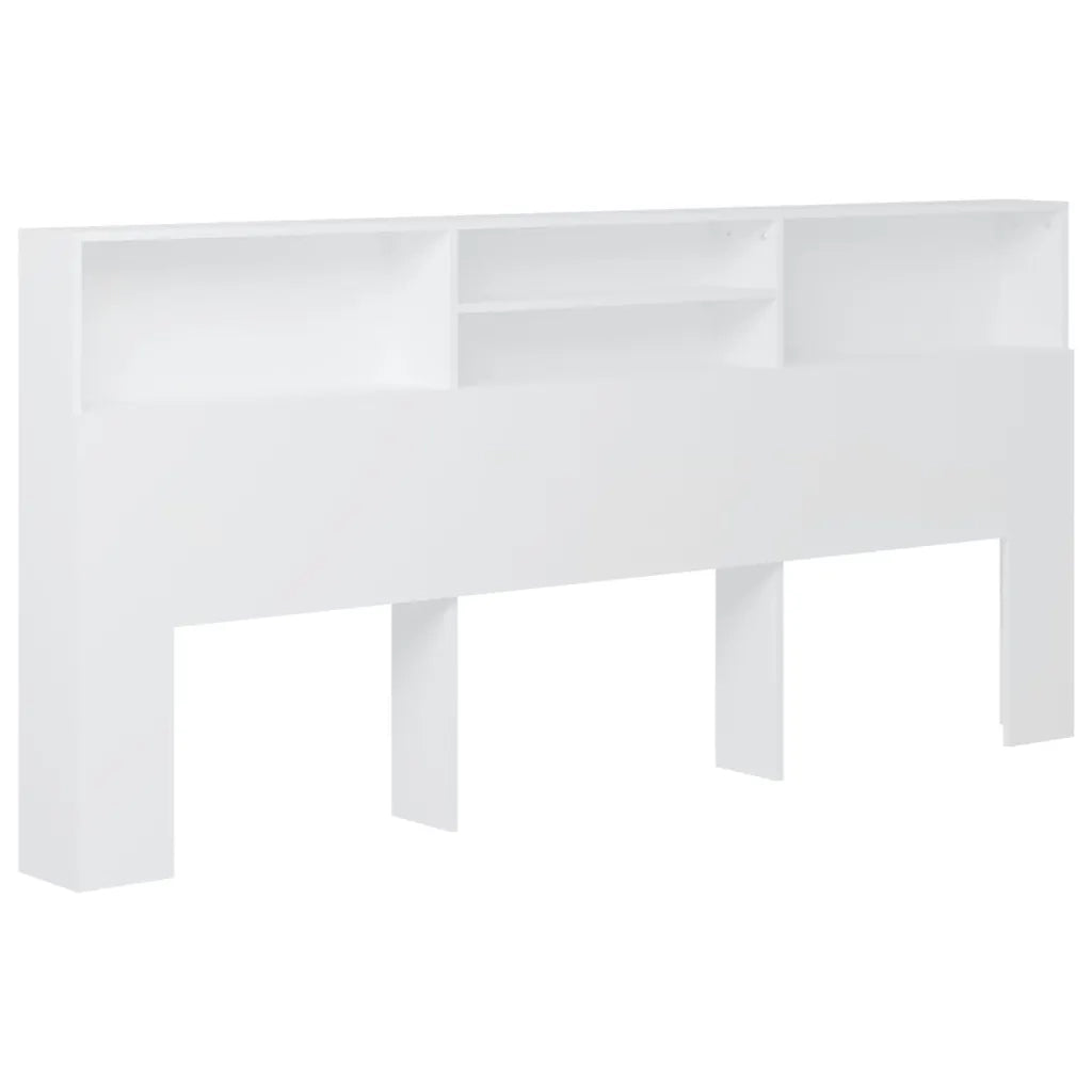 Testiera con Contenitore Bianco 220x19x103,5 cm 811898