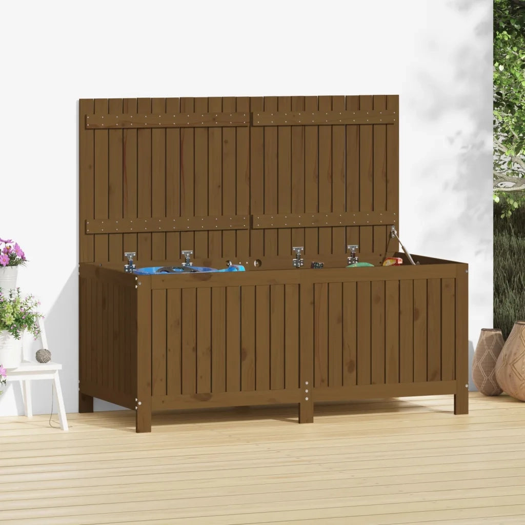 Contenitore da Giardino Ambra 147x68x64 cm Legno Massello Pino