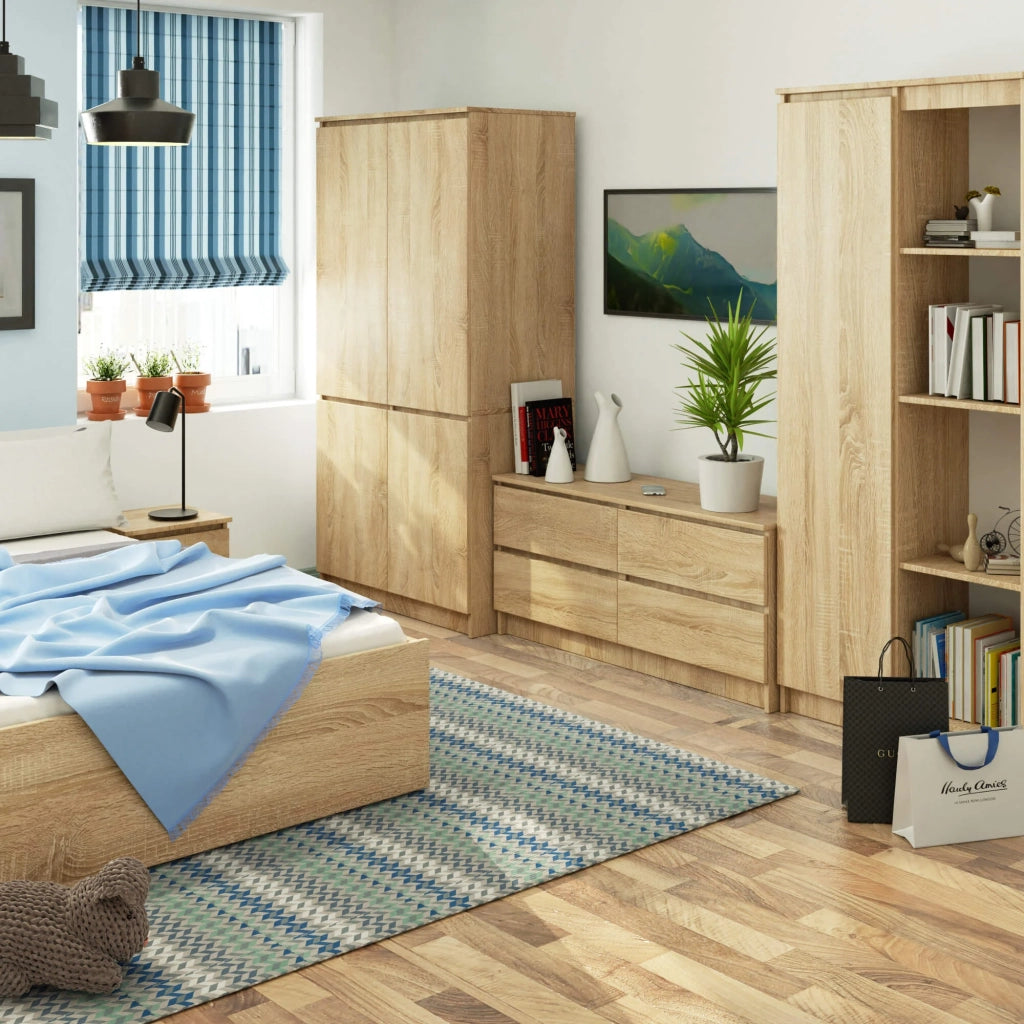 Armadio AKORD S90 4 ante Sonoma Quercia 90x51x180 cm