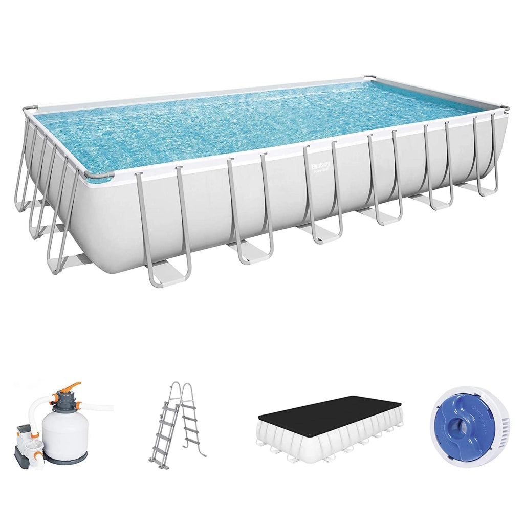 BESTWAY PISCINA FUORI TERRA POWER STEEL RETTANGOLARE 732 X 366 X 132 CM