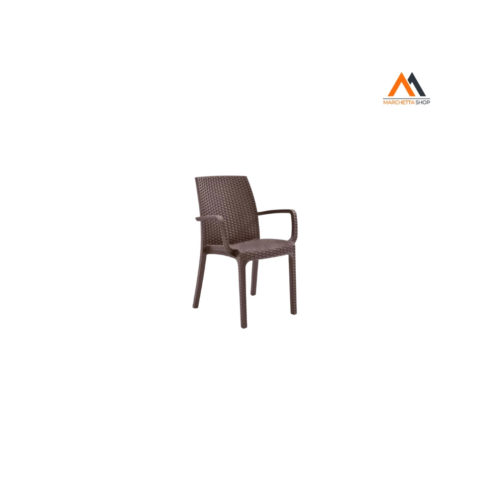 SEDIA IN POLIPROPILENE 'VERONA ARMCHAIR' taupe