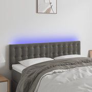 Testiera a LED-Testata con LED Grigio Scuro 144x5x78/88 cm in Velluto 236712