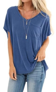 T-shirt estivo per donne - Blu - XXL - Leggero - Comodo