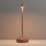 Lampada da scrivania wireless, caricabile da 6000 mAh, lampada da scrivania portatile LED a tocco, wireless, caricabile da esterno, regolabile e alimentata da batterie, adatta per sala da pranzo/terrazzo (1 pezzo, marrone).