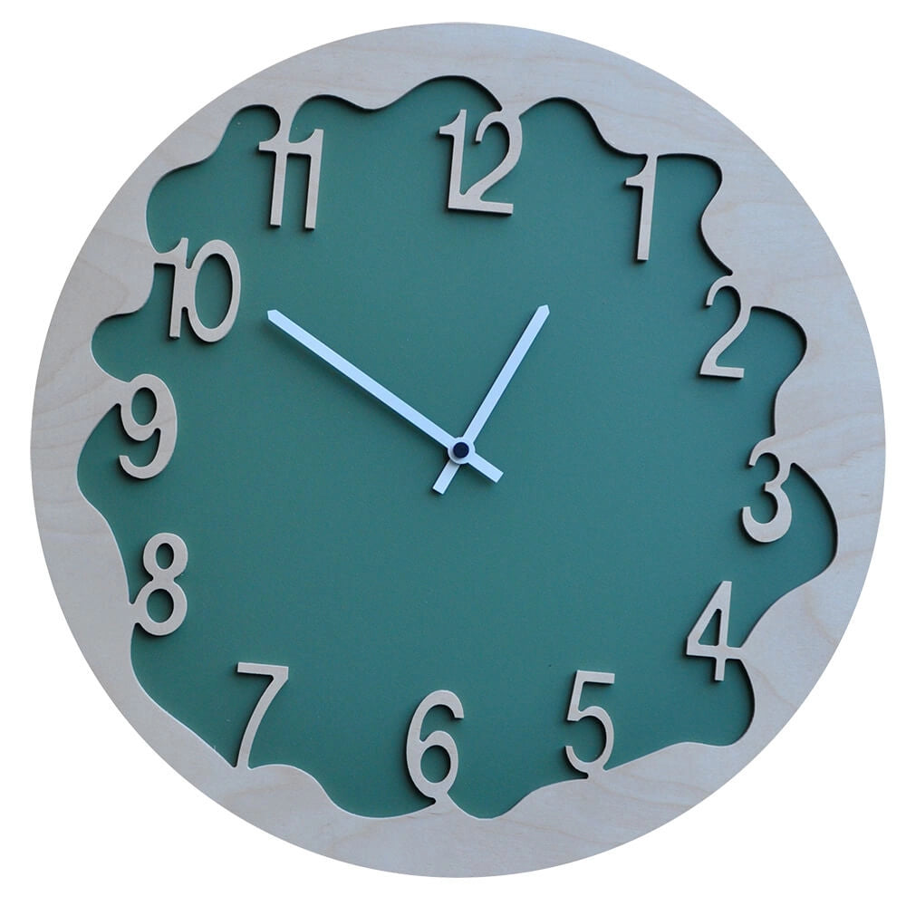 Orologio da Parete Rotondo 48Cm Pirondini Italia Ombre Verde