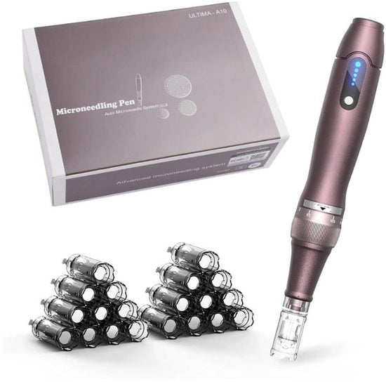 Apparecchio di Microneedling a Radiofrequenza - Apparecchio di Mesoterapia - Dispositivo di Rinnovamento Cutaneo per la Cura del Viso, Anti-Invecchiamento e Cicatrici - Cura della Pelle - 22 Aghi