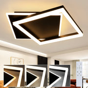 ZMH Lampada da soffitto plafoniera LED nera 42W per soggiorno camera letto