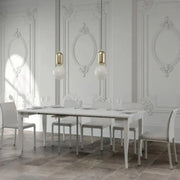 Consolle allungabile 90x48/308 cm Sciabola bianco frassino