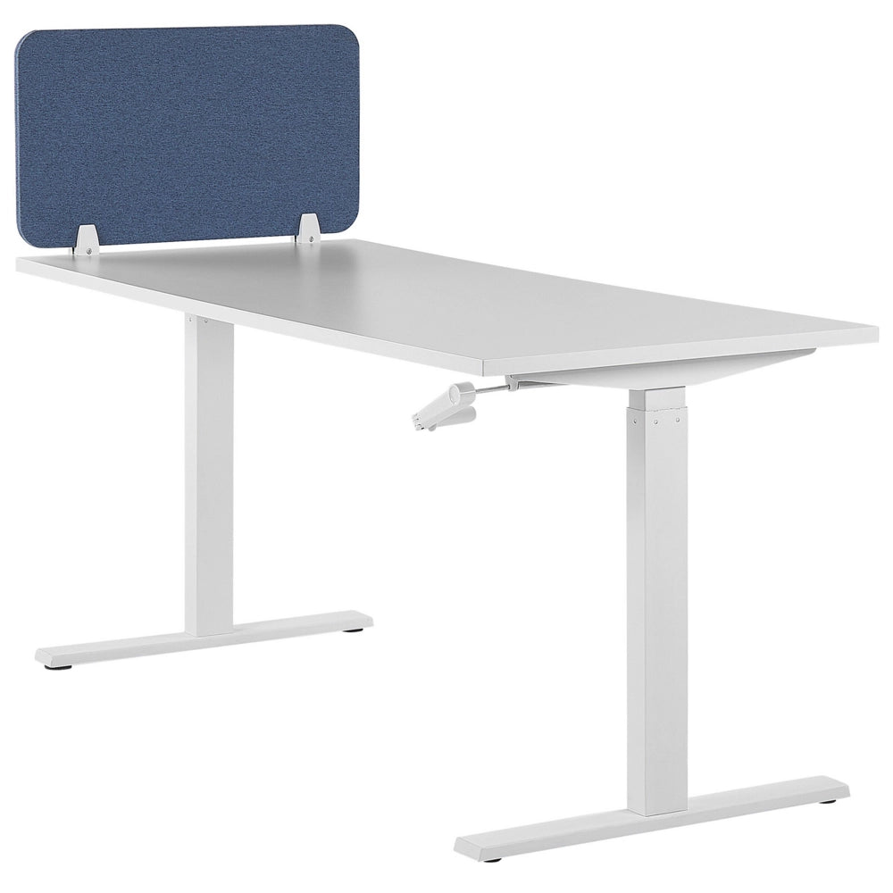 Pannello Divisorio Blu Fonoassorbente 80 x 40 cm in Plastica PET per Scrivania