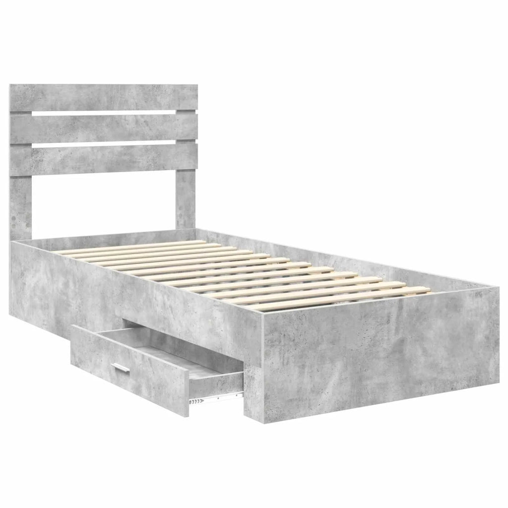 Struttura del letto con cassetto con testiera-Letto con Cassetti e Testiera Legno multistrato 385719