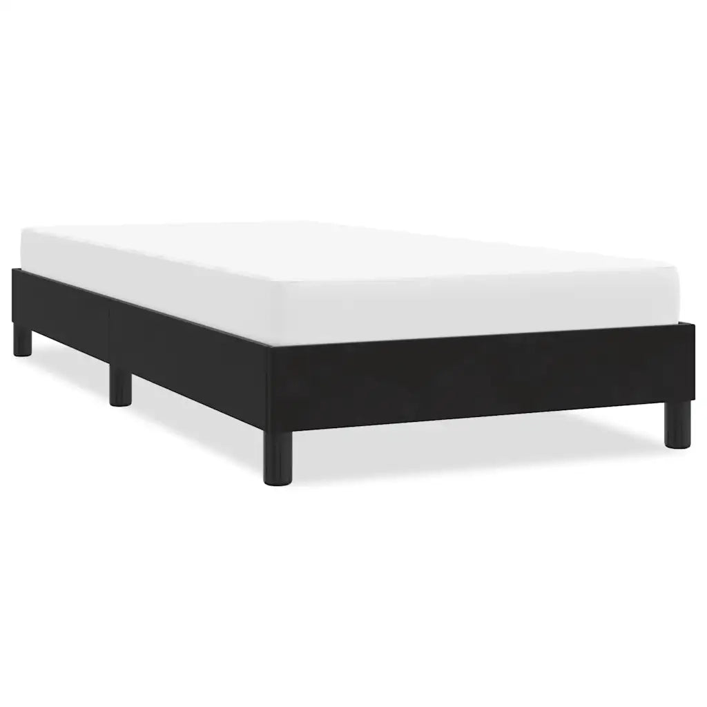 Letto singolo | Letto per adulti | Giroletto senza Materasso Nero 90x210 cm in Velluto